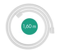 hansgrohe Designflex flexible de douche textile, longueur 1600mm, 28260700, Couleur: Blanc mat