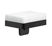 hansgrohe Distributeur de lotion Axor 42819670 avec étagère, verre, noir mat