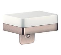 hansgrohe Distributeur de lotion Axor 42819820 avec étagère, verre, nickel brossé