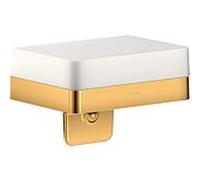 hansgrohe Distributeur de lotion Axor 42819990 avec étagère, verre, optique or poli