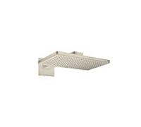 hansgrohe Douche de tête Axor 35278820 avec bras de douche, rosace carrée, nickel brossé