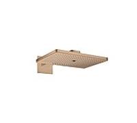 hansgrohe Douche de tête Axor 35282310 avec bras de douche, rosace carrée, or rouge brossé