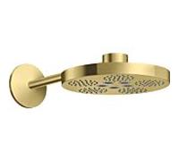 hansgrohe douche de tête Axor One 48492950 avec bras de douche, 2jets, laiton brossé