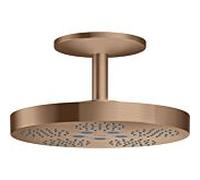 hansgrohe Axor One douche de tête 48494310 avec raccordement au plafond, 2jets, or rouge brossé