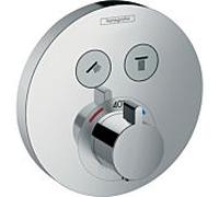 Hansgrohe ShowerSelect mitigeur bain-douche encastrée avec thermostat chrome 15743000