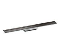 hansgrohe Caniveau de douche 42520340 700 mm, kit prêt à l'emploi, gratuit dans la pièce, chrome noir brossé