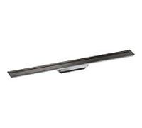 hansgrohe Drain caniveau de douche 42521340 800 mm, kit prêt à l'emploi, gratuit dans la pièce, chrome noir brossé