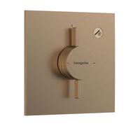 hansgrohe DuoTurn E Mitigeur, encastré, 1 consommateur, rosace carrée, 75617140, Couleur: Bronze brossé