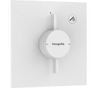 hansgrohe DuoTurn E Mitigeur, encastré, 1 consommateur, rosace carrée, 75617700, Couleur: Blanc mat
