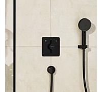hansgrohe DuoTurn Q mitigeur 75414670 encastré, pour 2 Verbraucher , noir mat