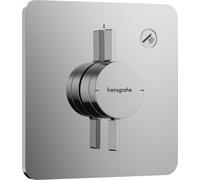 hansgrohe DuoTurn Q Mitigeur, encastré, 1 consommateur, rosace Soft Edge, 75614000, Couleur: chrome