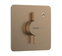 hansgrohe DuoTurn Q Mitigeur, encastré, 1 consommateur, rosace Soft Edge, 75614140, Couleur: Bronze brossé