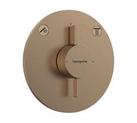 hansgrohe DuoTurn S Mitigeur, encastré, 2 consommateurs, 2 fonctions, rosace ronde, 75418140, Couleur: Bronze brossé
