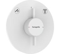 hansgrohe DuoTurn S Mitigeur, encastré, 2 consommateurs, 2 fonctions, rosace ronde, 75418700, Couleur: Blanc mat