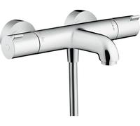 hansgrohe Ecostat 1001 CL - Mitigeur baignoire thermostatique, Robinet de baignoire avec arrêt de sécurité (SafetyStop) à 40°C, Thermostat rond, 2 sorties, Chromé, 13201000