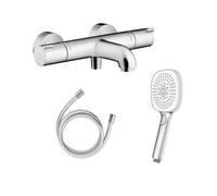 Hansgrohe Ecostat 1001 CL Mitigeur Thermostatique bain/douche + douchette à main 3 jets + flexible (13201000-CEFS61)