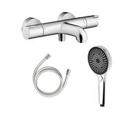 Hansgrohe Ecostat 1001 CL Mitigeur Thermostatique bain/douche + douchette à main 3 jets + flexible (13201000-CEFS81)