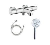 Hansgrohe Ecostat 1001 CL Mitigeur Thermostatique bain/douche + douchette pédicure 2 en 1 + flexible (13201000-CEFHS4)