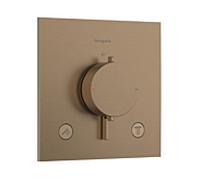 hansgrohe Ecostat Comfort E Mitigeur douche thermostatique 33711140 encastré, 2 sorties, 24 l/min, brushed bronze