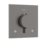 hansgrohe Ecostat Comfort E Mitigeur douche thermostatique 33711340 encastré, 2 sorties, 24 l/min, brushed black chrome