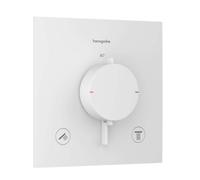 Hansgrohe Ecostat Comfort E - Mitigeur thermostatique encastré, 2 sorties, blanc mat 33711700