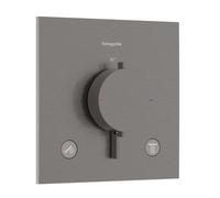Hansgrohe Ecostat Comfort E - Mitigeur thermostatique encastré, 2 sorties, chrome noir brossé 33711340