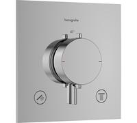 hansgrohe Ecostat Comfort E Thermostat encastré pour 2 consommateurs, 33711000, Couleur: chrome