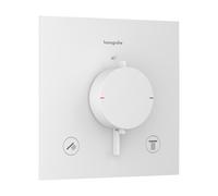 hansgrohe Ecostat Comfort E Thermostat encastré pour 2 consommateurs, 33711700, Couleur: Blanc mat