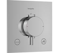hansgrohe Ecostat Comfort E Thermostat encastré pour 2 consommateurs avec combinaison de sécurité intégrée, 33716000, Couleur: chrome
