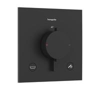 Thermostatique encastré Hansgrohe Ecostat Comfort E 33716670, pour 2 sorties, 23 l/min, EN 1717, noir mat