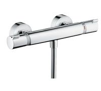 Hansgrohe Mitigeur de douche mural Ecostat Comfort 13116000 – Thermostatique, SafetyStop 40°C, Chromé