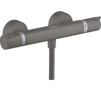 hansgrohe Ecostat Comfort Mitigeur Thermostatique douche, noir chromé brossé, 13116340