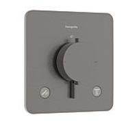 hansgrohe Ecostat Comfort Q Mitigeur douche thermostatique 33713340 encastré, 2 sorties, 24 l/min, brushed black chrome