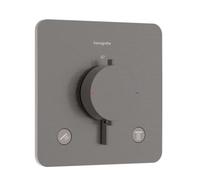 Hansgrohe Ecostat Comfort Q - Mitigeur thermostatique encastré, 2 sorties, chrome noir brossé 33713340