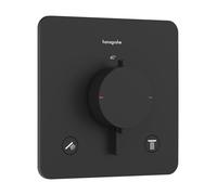 hansgrohe Ecostat Comfort Q Thermostat encastré pour 2 consommateurs, 33713670, Couleur: noir mat