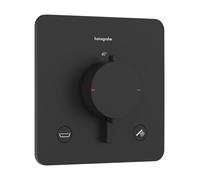 hansgrohe Ecostat Comfort Q Thermostat encastré pour 2 consommateurs avec combinaison de sécurité intégrée, 33717670, Couleur: noir mat