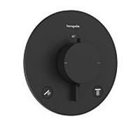 Hansgrohe hansgrohe Thermostat Ecostat Comfort S encastré, 2 sorties, 24 l/min, noir mat Quantité:1