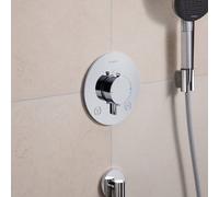 hansgrohe Ecostat Comfort S Mitigeur douche thermostatique 33715000 encastré, 2 sorties, 24 l/min, chromé