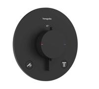 Hansgrohe Ecostat Comfort S - Mitigeur thermostatique encastré, 2 sorties, noir mat 33715670