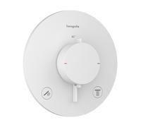 hansgrohe Ecostat Comfort S thermostat encastré pour 2 consommateurs, 33715700, Couleur: Blanc mat