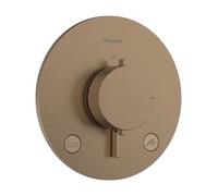 hansgrohe Ecostat Comfort S Thermostat encastré pour 2 consommateurs avec combinaison de sécurité intégrée, 33718140, Couleur: Bronze brossé