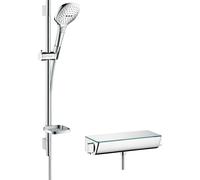 Hansgrohe Ecostat ensemble de douche mural avec thermostat chrome-blanc 27038400