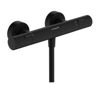hansgrohe Ecostat Fine Thermostat de douche, apparent, 1 consommateur, 13324670, Couleur: noir mat