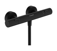 hansgrohe Ecostat Fine Thermostat de douche, apparent, 1 consommateur, 13324670, Couleur: noir mat