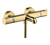 hansgrohe Ecostat hansgrohe Comfort Ecostat 13114990 apparent, 2x sorties, saillie 178 mm, optique or poli
