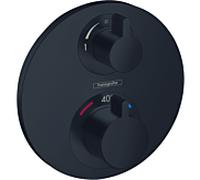 hansgrohe Ecostat S set de finition 15758670 thermostat encastré, pour 2 consommateurs, noir mat