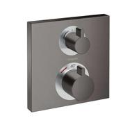 Hansgrohe Thermostat Ecostat Square 15714340 kit de montage final, encastré, chrome noir brossé