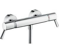 hansgrohe Ecostat thermostat de douche, apparent, 1 consommateur, ComfortCare, poignées extra-longues, EcoStop, chrome, 13117000