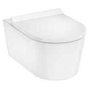 Hansgrohe EluPura S - WC suspendu avec abattant SoftClose, Rimless, AquaHelix Flush, EcoSmart, blanc 60344450