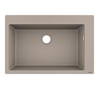 hansgrohe encastrer match0 43313380770 x 510 mm, cuve principale 2000 , trou pour robinetterie prédéfini, gris béton